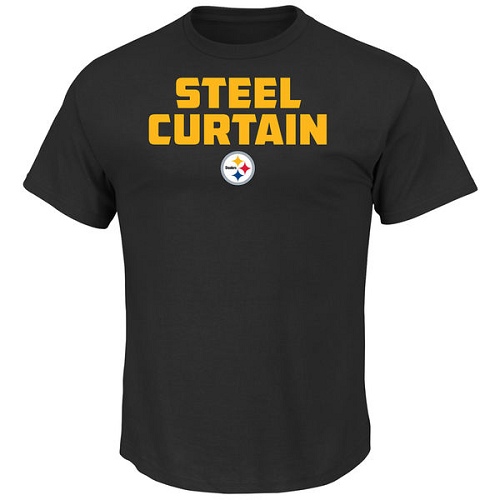 NFL Pittsburgh Steelers Majestic Hot Phrase T-Shirt - Black